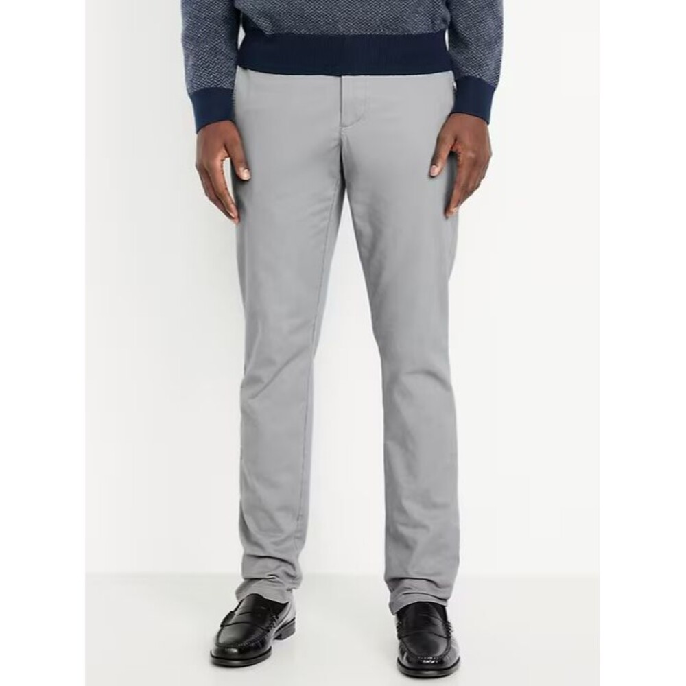 Old Navy Slim Rotation Chino Pants Mens 30x32 Gray Stretch NEW